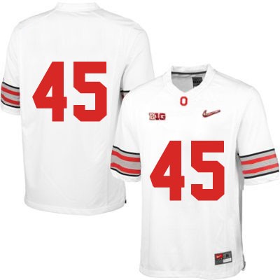 Ohio State Buckeyes Men's Only Number #45 White Authentic Nike Diamond Quest College NCAA Stitched Football Jersey DH19Y01OY